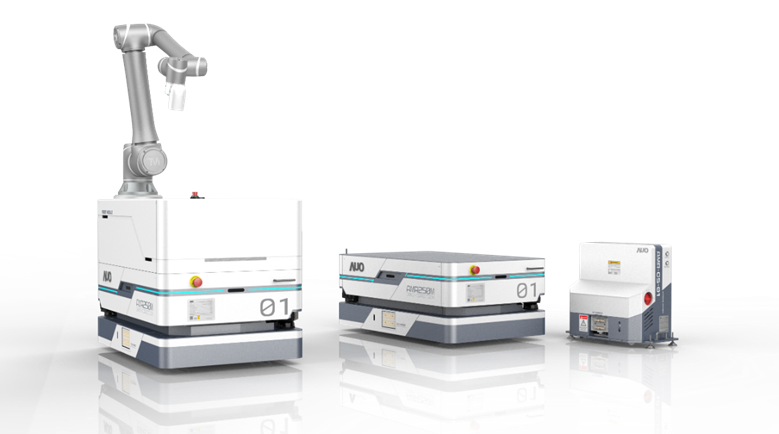 NG28數位開發的自主式移動機器人（AMR250M），搭配全向輪並結合AI演算法、2D LiDAR、3D攝影機等技術，協助客戶實現產線全自動化